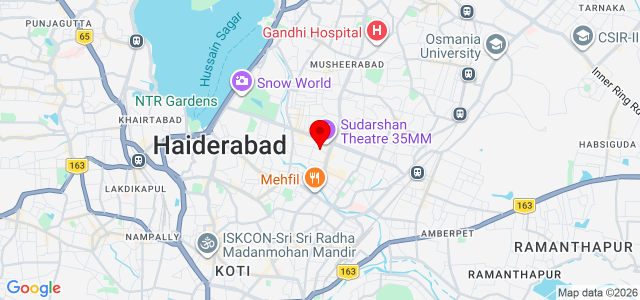 Jilani Care - Hyderabad - Musheerabad - Map