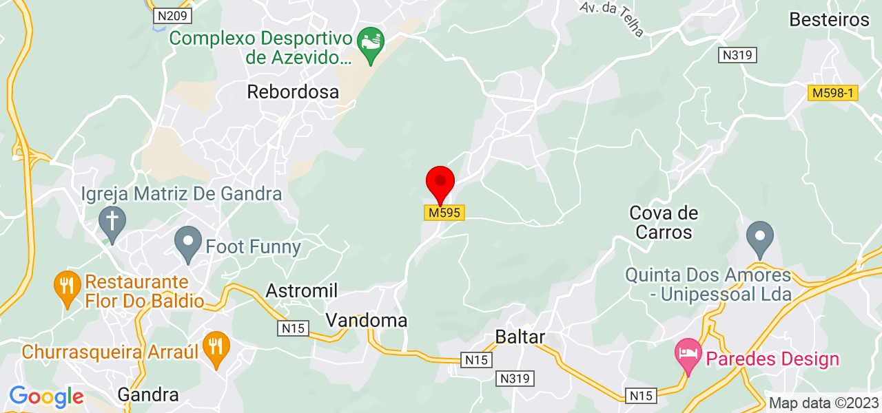 &Iacute;ris Oliveira - Porto - Paredes - Mapa