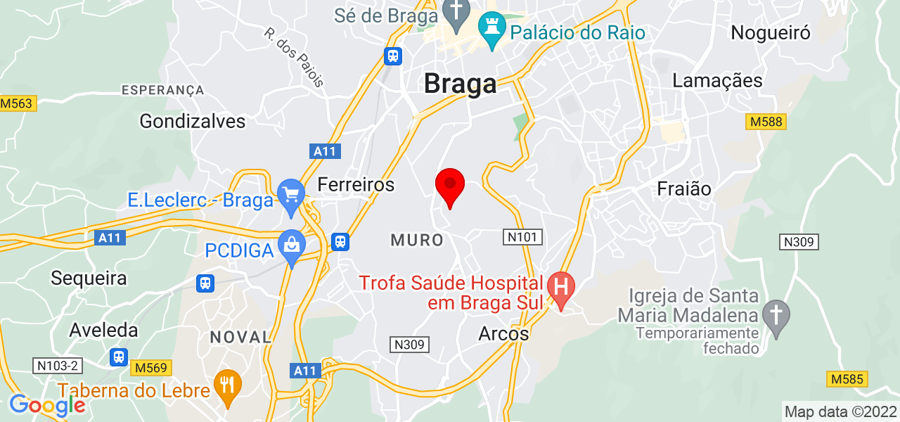Maria Pinto - Braga - Braga - Mapa
