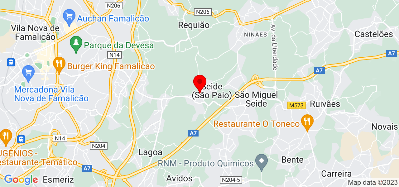 Carolina Monteiro - Braga - Vila Nova de Famalicão - Mapa