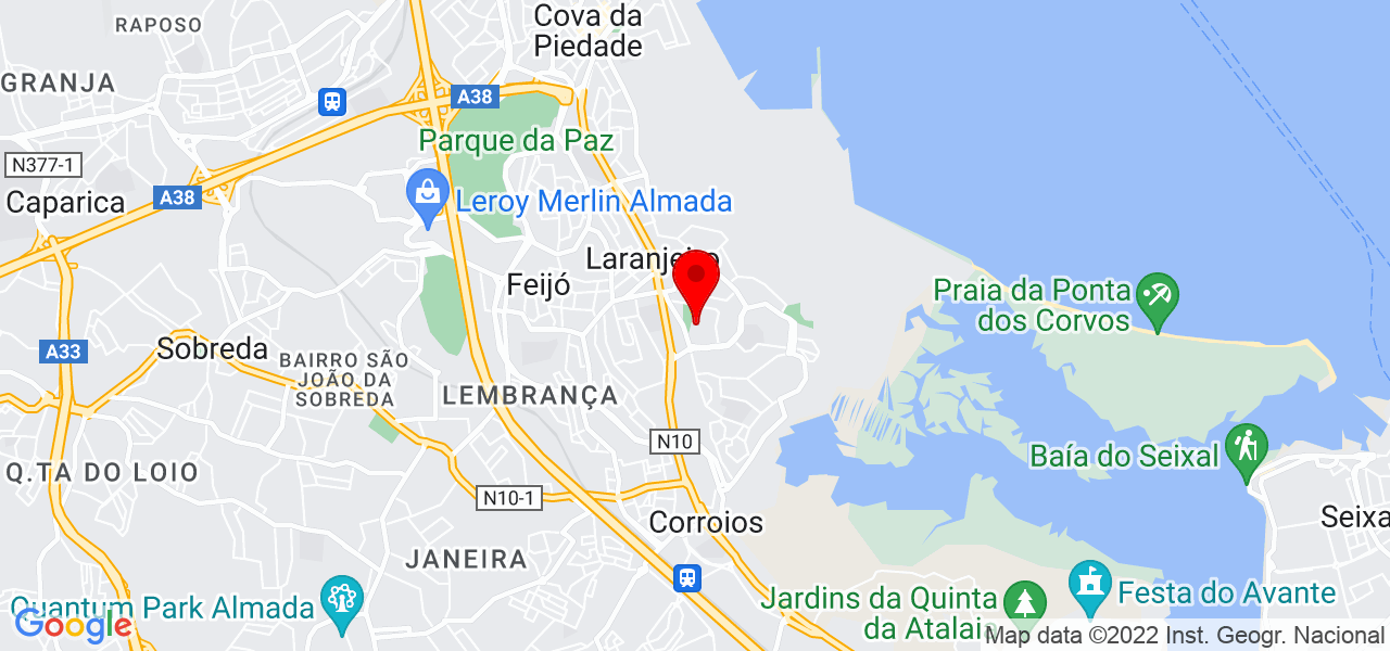 Lidiana Borges - Setúbal - Almada - Mapa