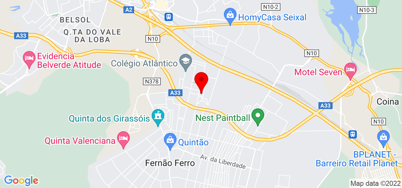 M&aacute;rcia - Setúbal - Seixal - Mapa