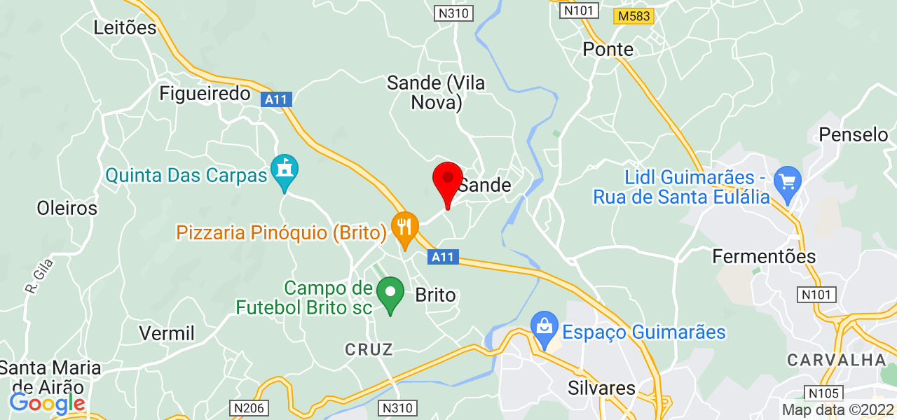 Pedro Almeida - Braga - Guimarães - Mapa