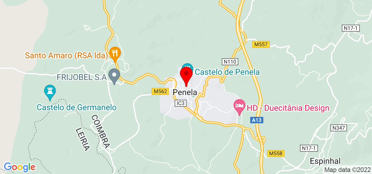 Rodrigo - Coimbra - Penela - Mapa