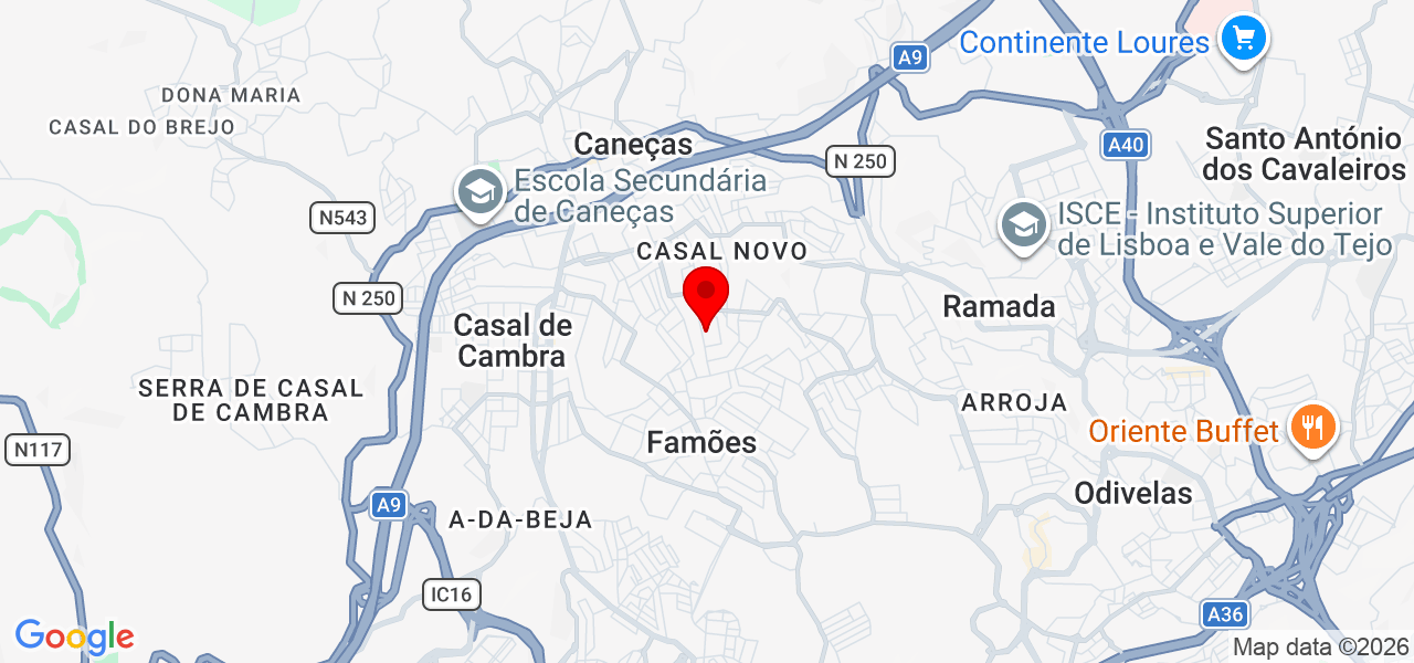 Yuri Sanches - Lisboa - Odivelas - Karte