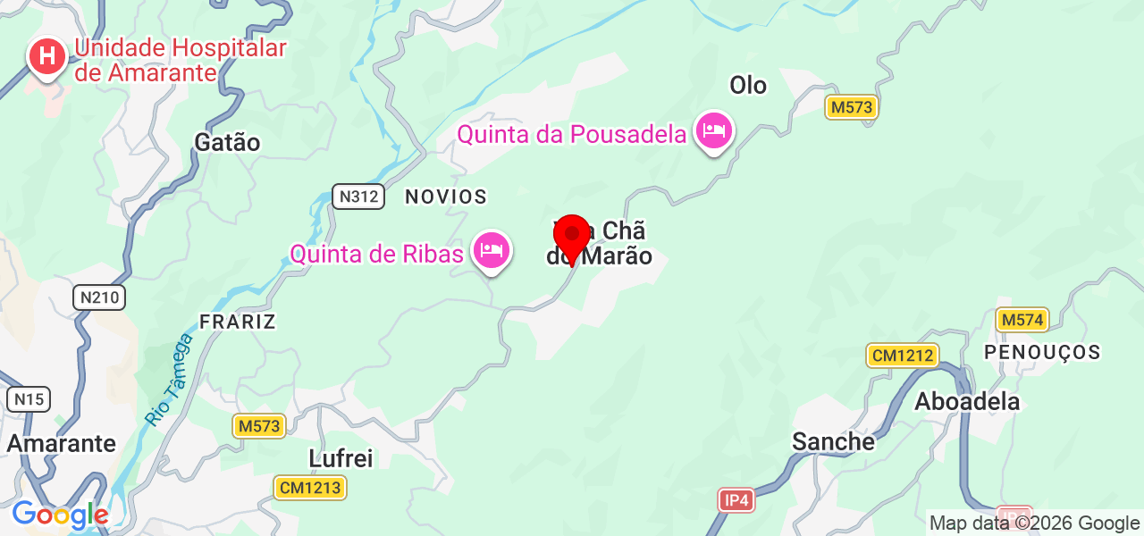 Fradesentope - Porto - Amarante - Map