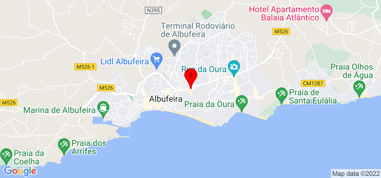 Daihane - Faro - Albufeira - Mapa