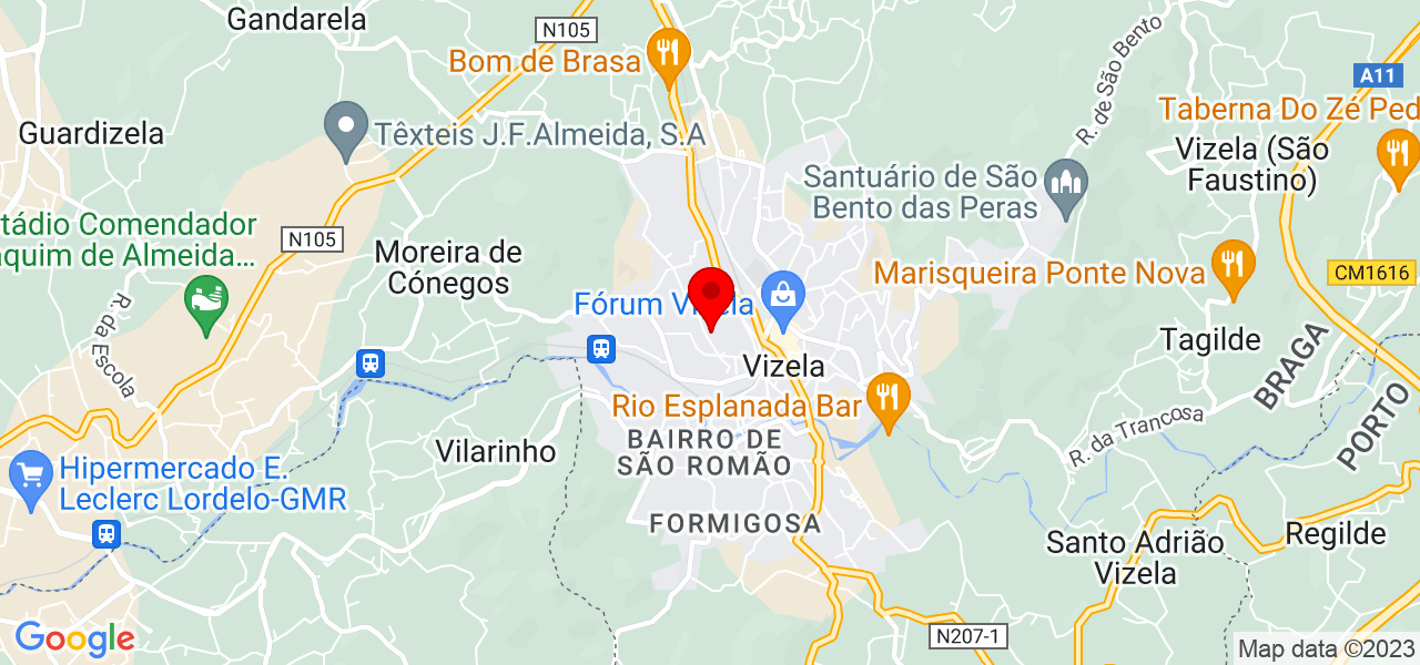 Iryna - Braga - Vizela - Mapa
