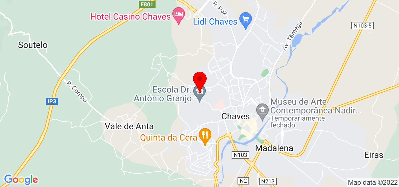 Marina - Vila Real - Chaves - Mapa