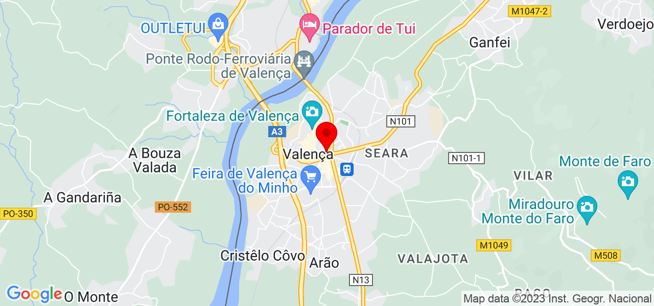 Paula Cruz hol&iacute;stica - Viana do Castelo - Valença - Mapa