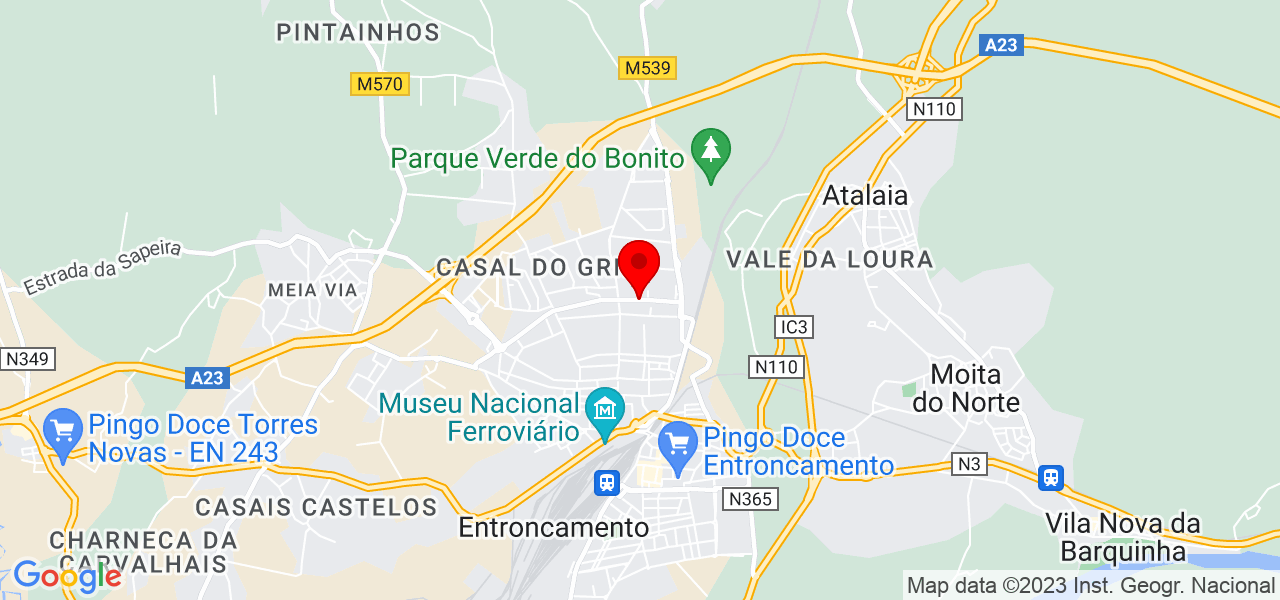 M&aacute;rcio Martins - Santarém - Entroncamento - Mapa