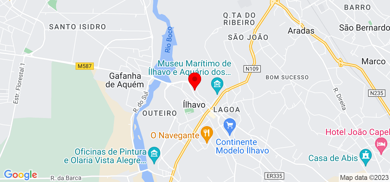 L&iacute;via de Oliveira - Aveiro - Ílhavo - Mapa