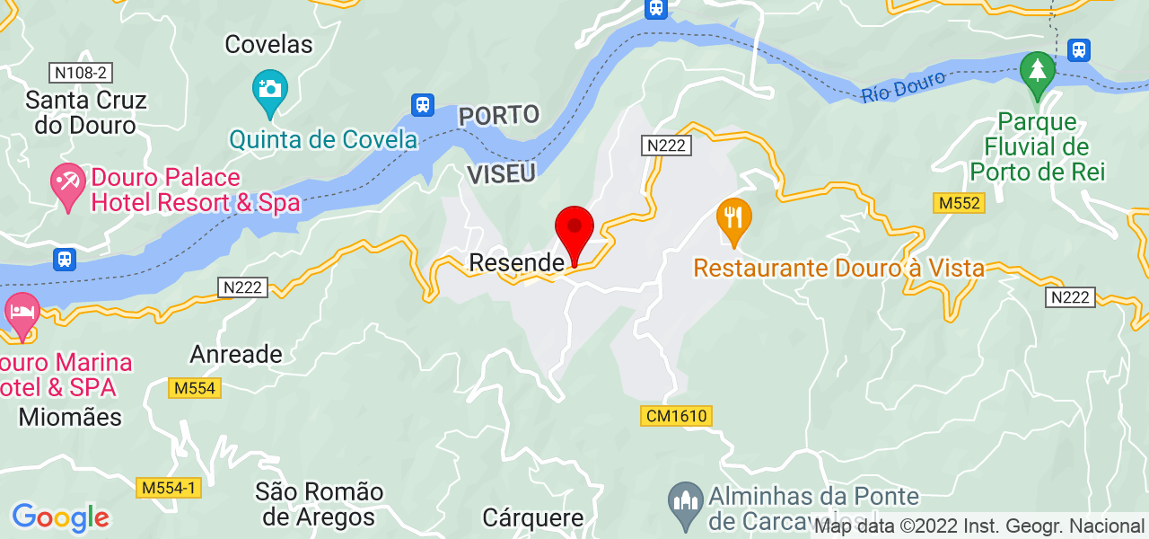 Pedro Borges - Viseu - Resende - Mapa
