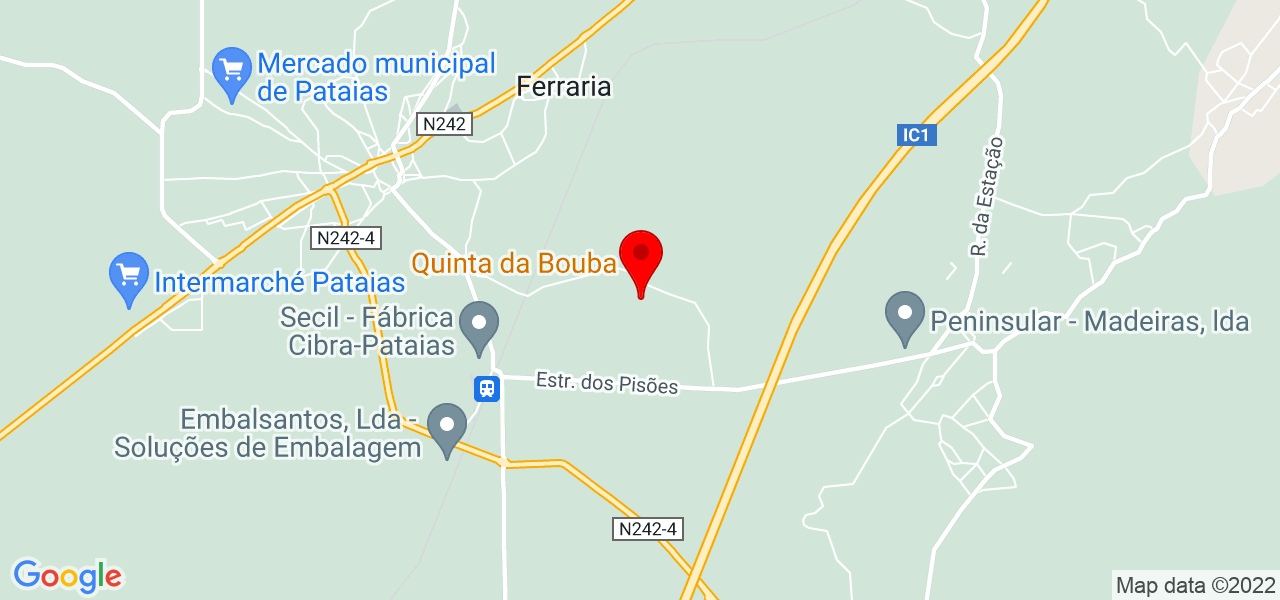 Quinta da Boub&atilde;, Lda. - Leiria - Alcobaça - Mapa