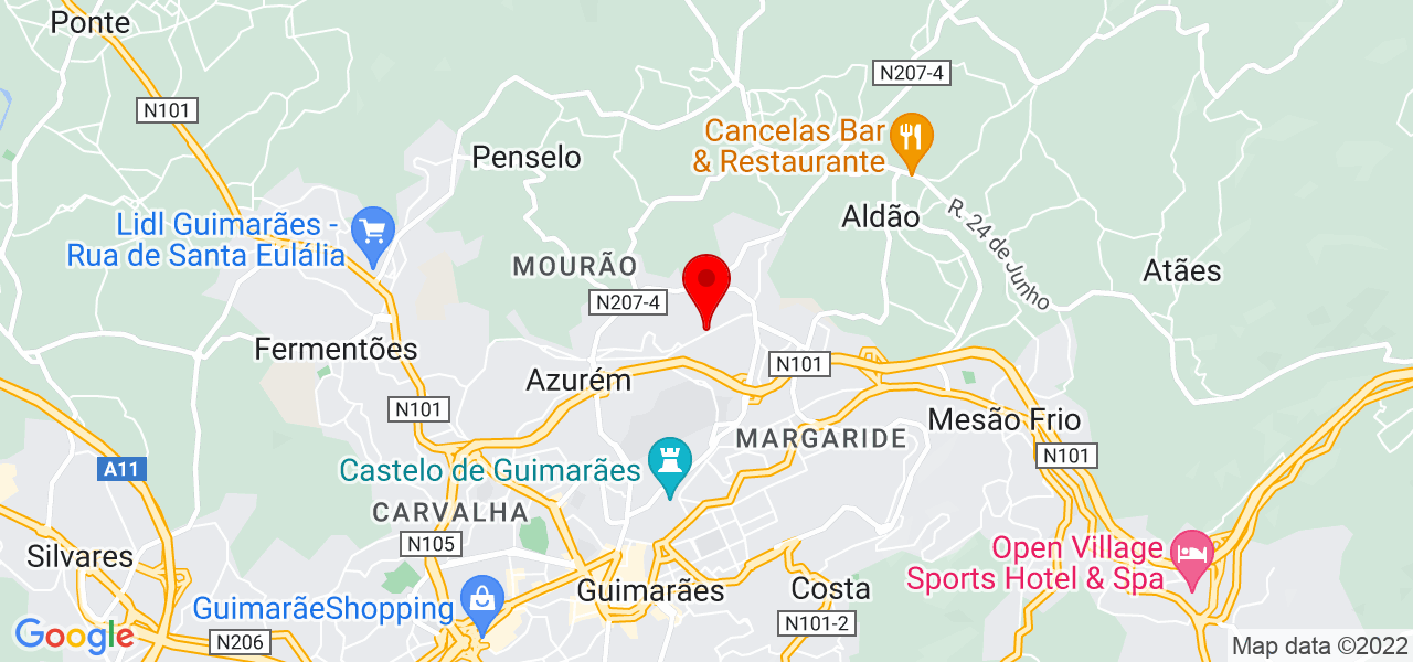 Isa Costa - Braga - Guimarães - Mapa