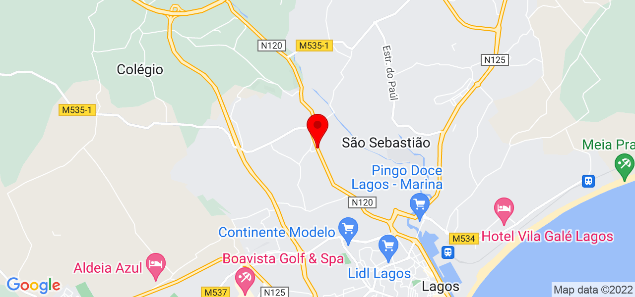 Ant&oacute;nio Bento - Faro - Lagos - Mapa