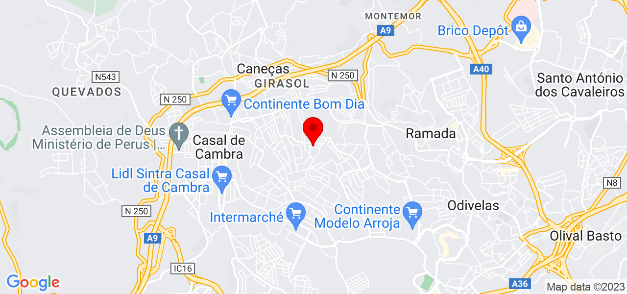 Carvalhos limpezas - Lisboa - Odivelas - Mapa