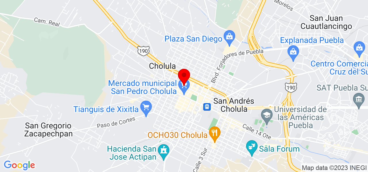 Mindwave - Puebla - San Pedro Cholula - Mapa