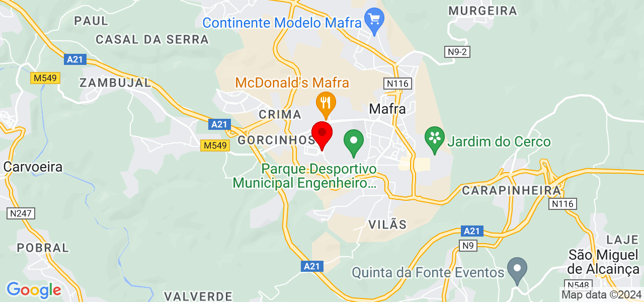 Marina Fernandes - Lisboa - Mafra - Mapa