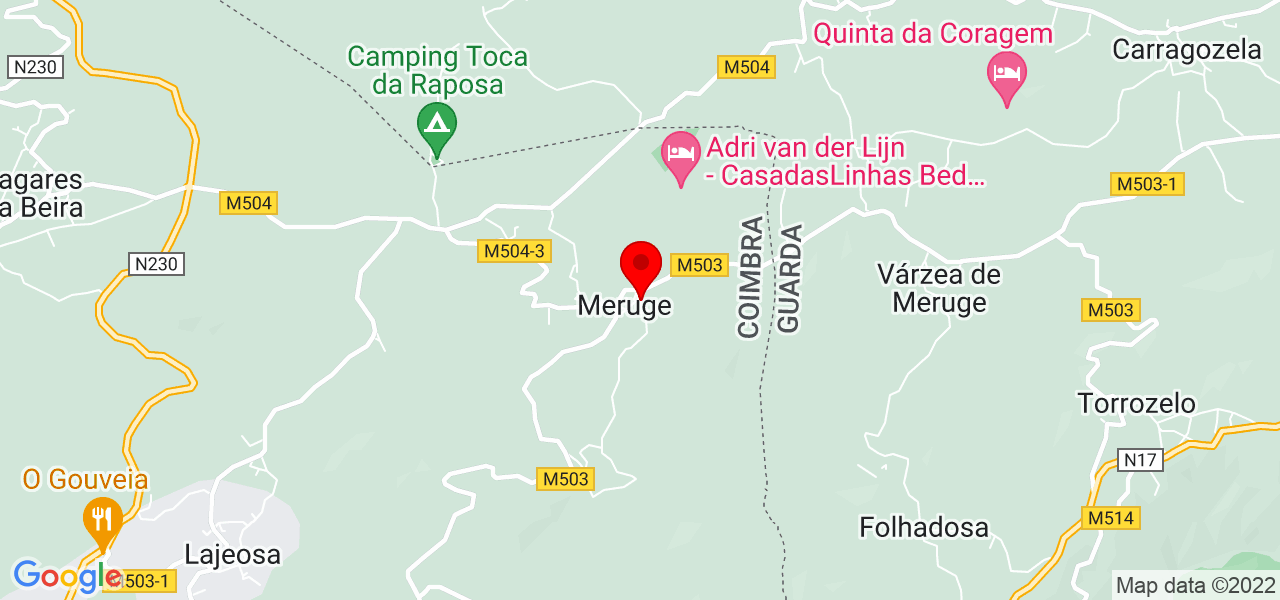 Felipe - Coimbra - Oliveira do Hospital - Mapa