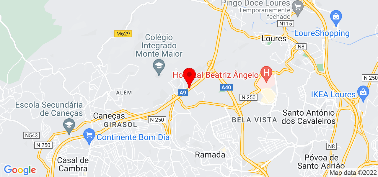 Strango &amp; Ramos Constru&ccedil;&otilde;es - Lisboa - Loures - Mapa