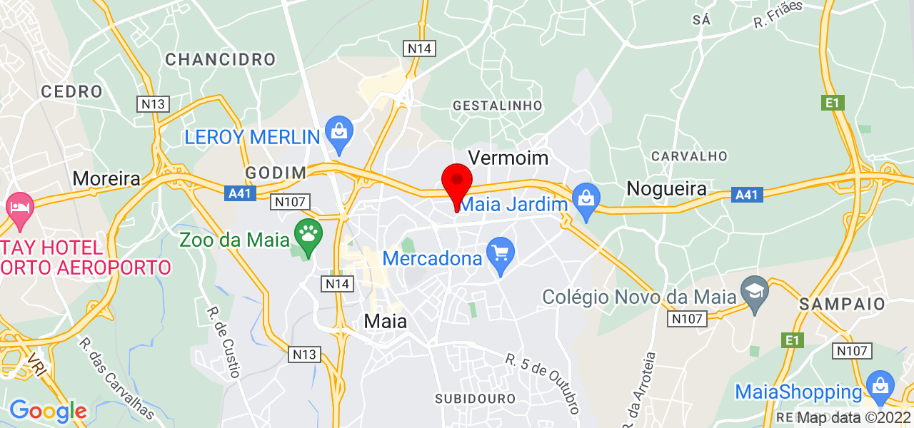 Jos&eacute; Machado Paiva - Porto - Maia - Mapa