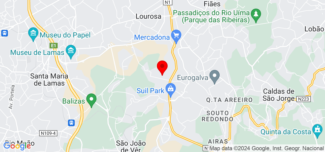 Cl&aacute;udio Pinto - Aveiro - Santa Maria da Feira - Map
