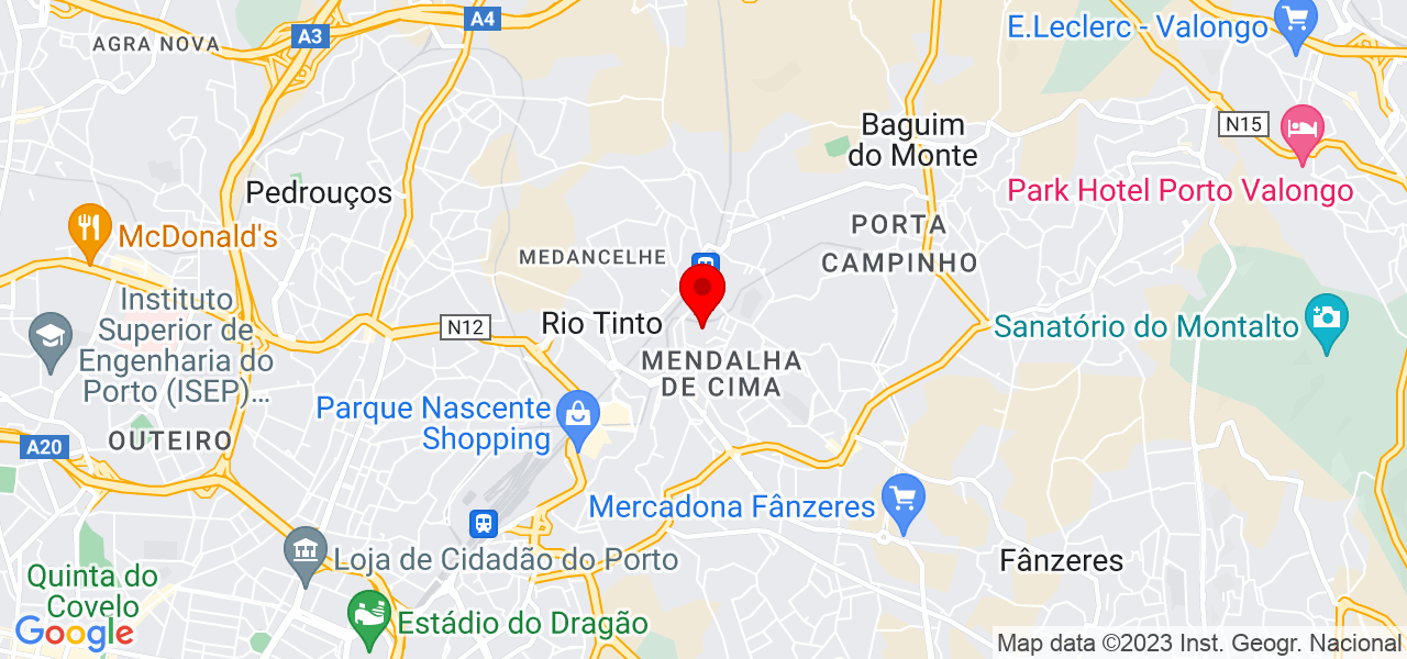 Ivanilde Soares de Oliveira Santo - Porto - Gondomar - Mapa