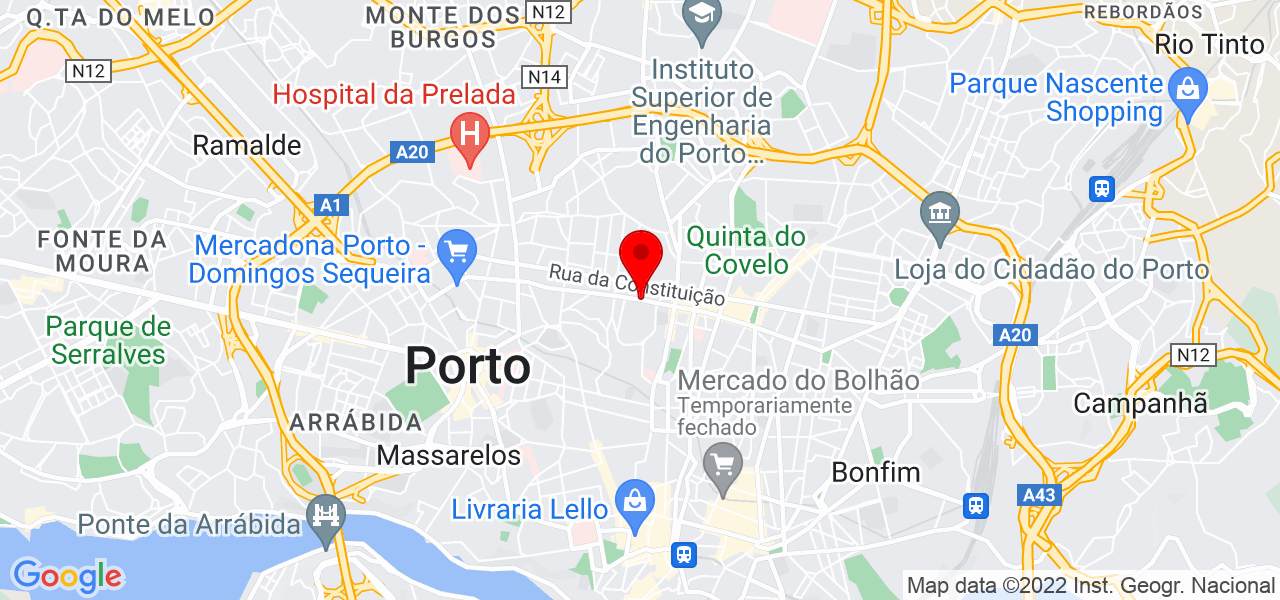 Gon&ccedil;alo Lopes Perito Avaliador de Im&oacute;veis - Porto - Porto - Mapa