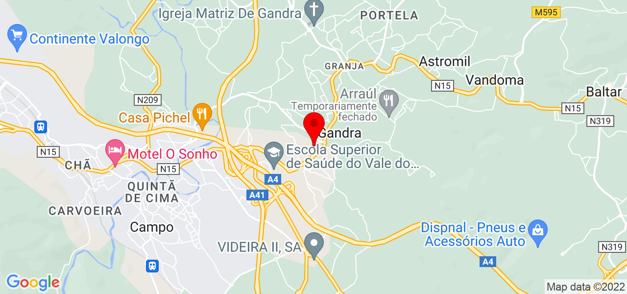 L&uacute;cia Martins - Porto - Paredes - Mapa