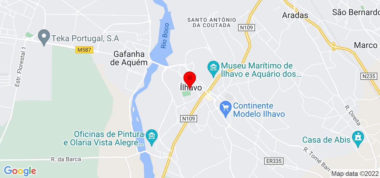 Lib&oacute;rio - Aveiro - Ílhavo - Mapa