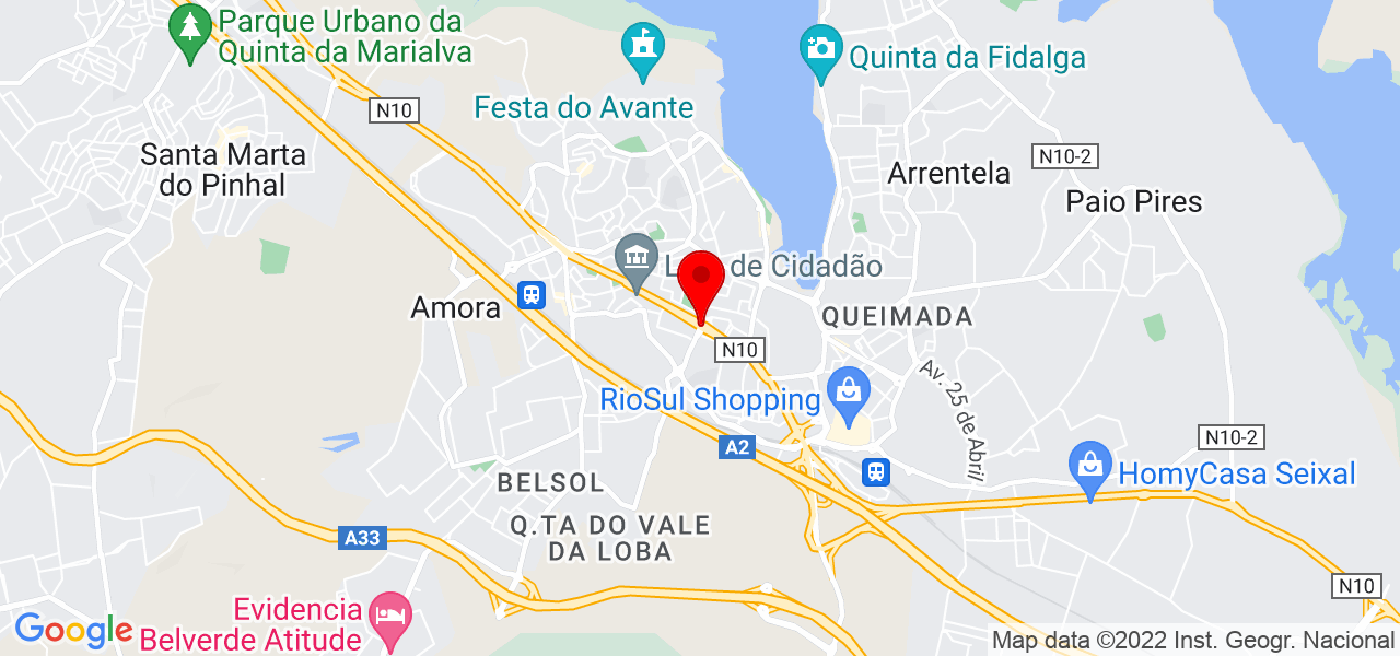 Ast&eacute;rio Junior - Setúbal - Seixal - Mapa