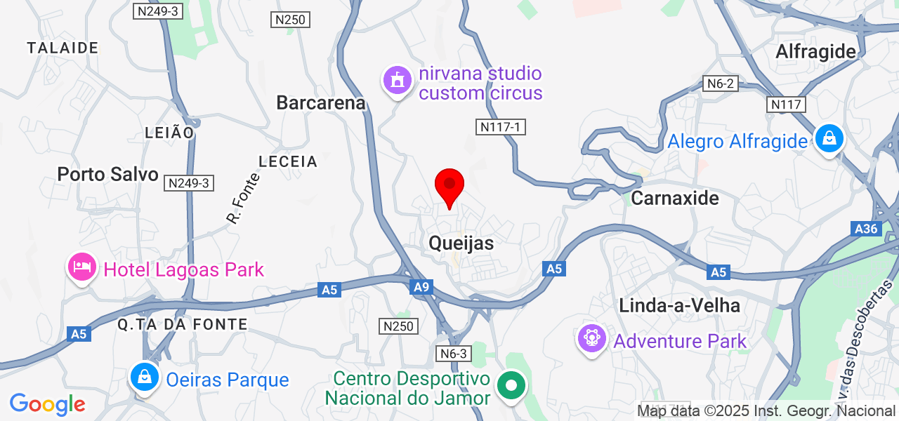 Fl&aacute;via Carneiro - Lisboa - Oeiras - Map