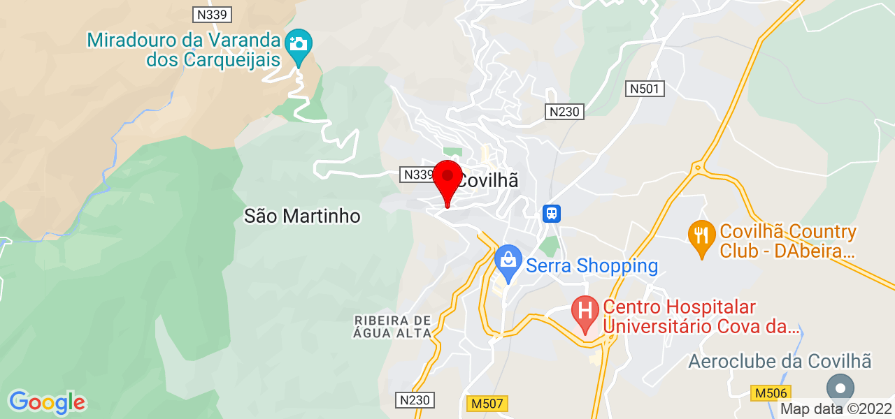Domingos Sumbo - Castelo Branco - Covilhã - Mapa