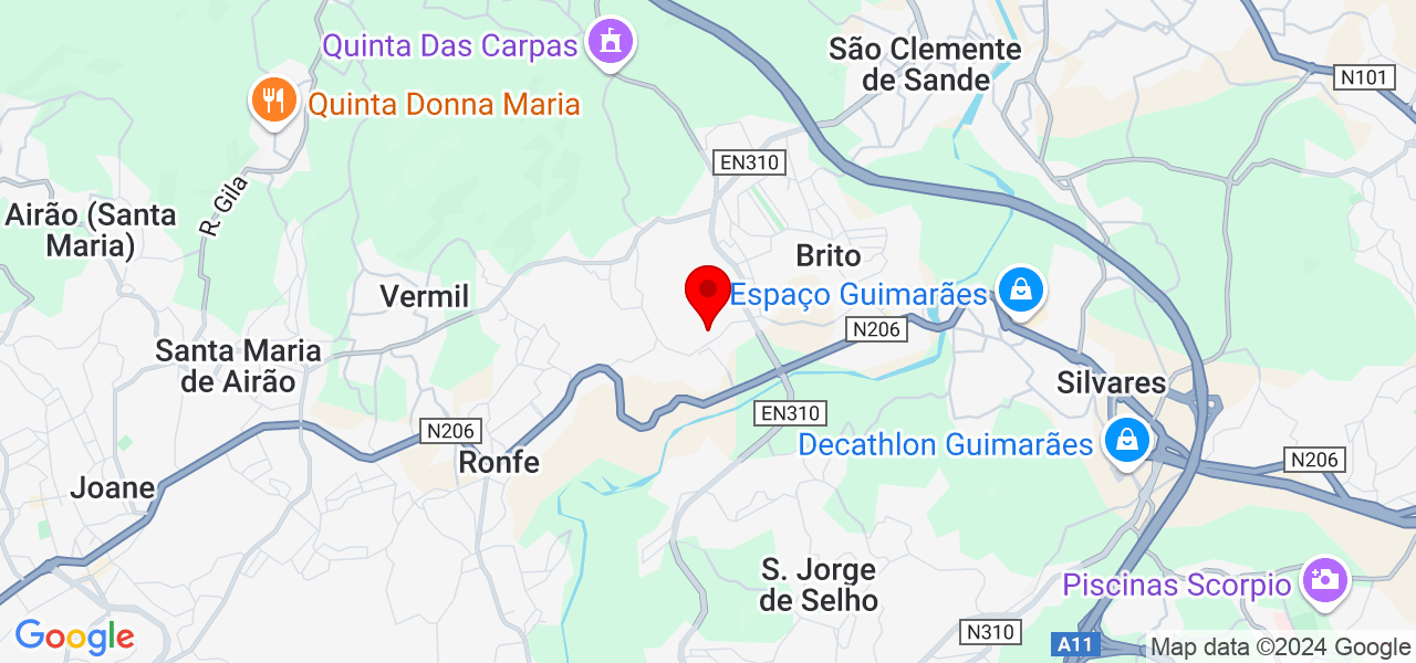 Marlene - Braga - Guimarães - Mapa