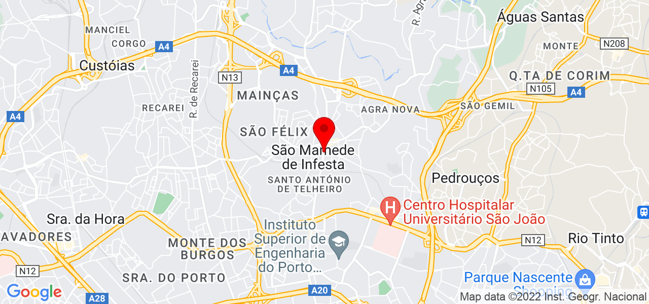 In&ecirc;s Pinto - Porto - Matosinhos - Mapa