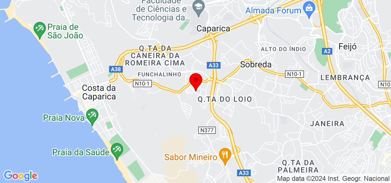 Ana Oliveira - Setúbal - Almada - Mapa