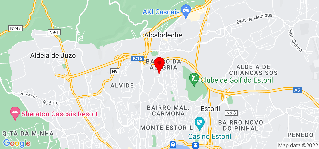 J&eacute;ssica Reis - Lisboa - Cascais - Mapa