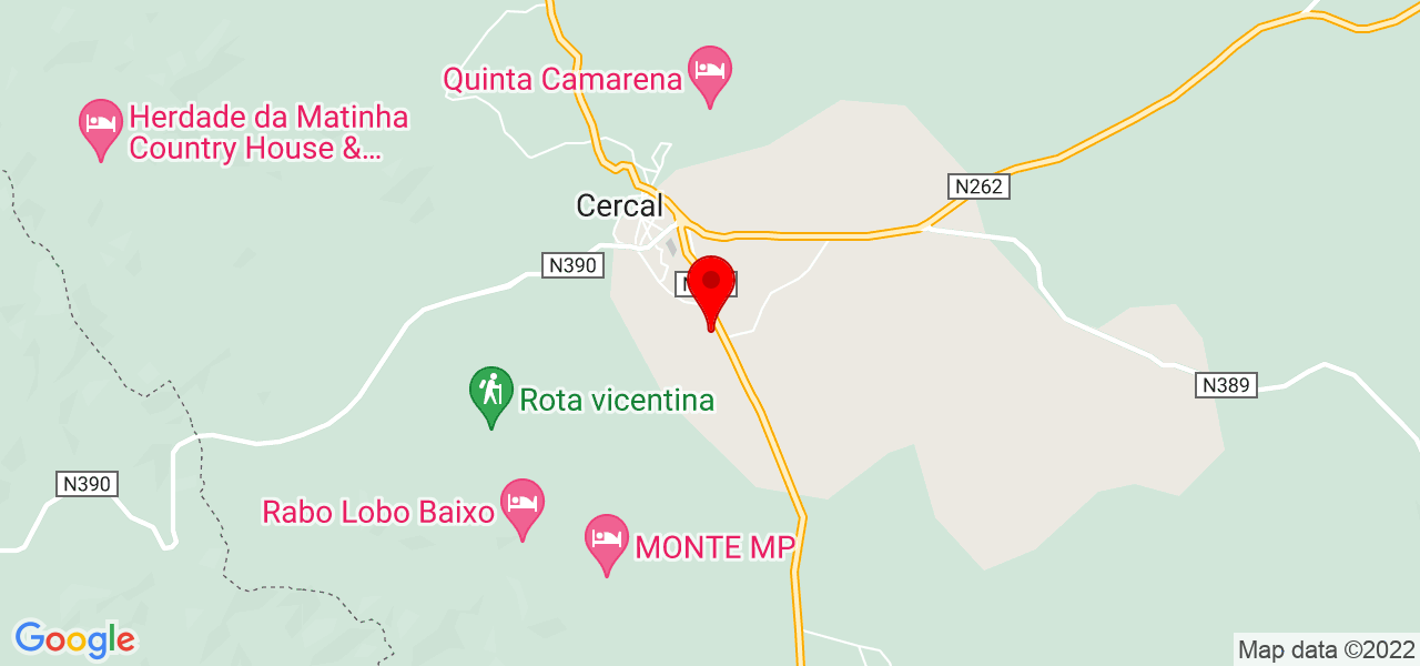 Lara e Catalin - Setúbal - Santiago do Cacém - Mapa