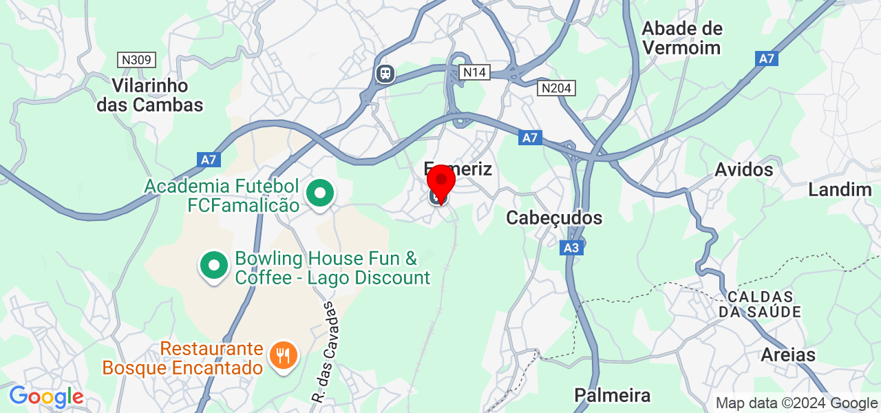 Joaquim Jesus - Braga - Vila Nova de Famalicão - Mapa