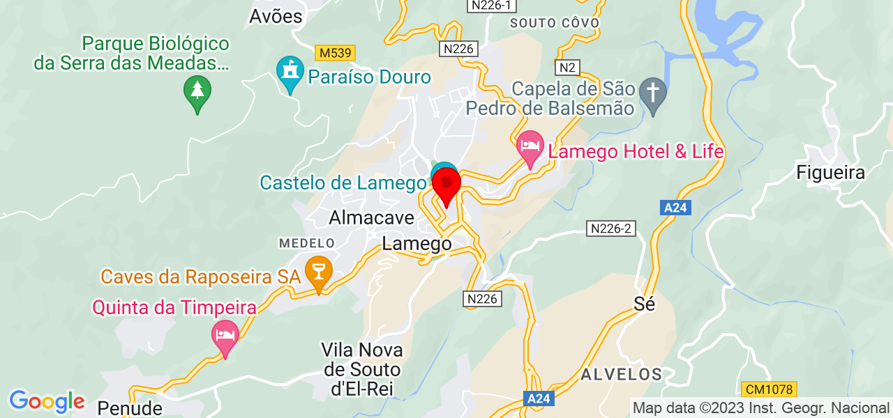 Vasco - Viseu - Lamego - Mapa