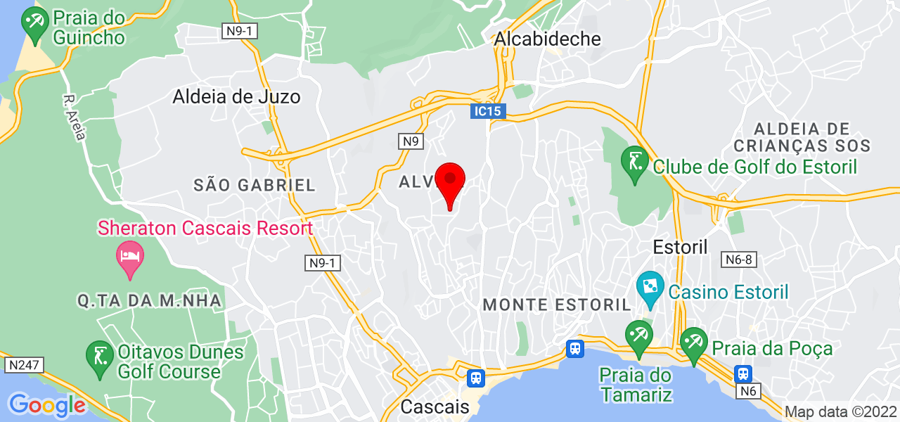 J&uacute;nio santos - Lisboa - Cascais - Mapa