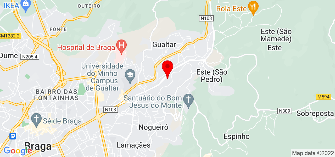 Thaiana Rosas - Braga - Braga - Mapa