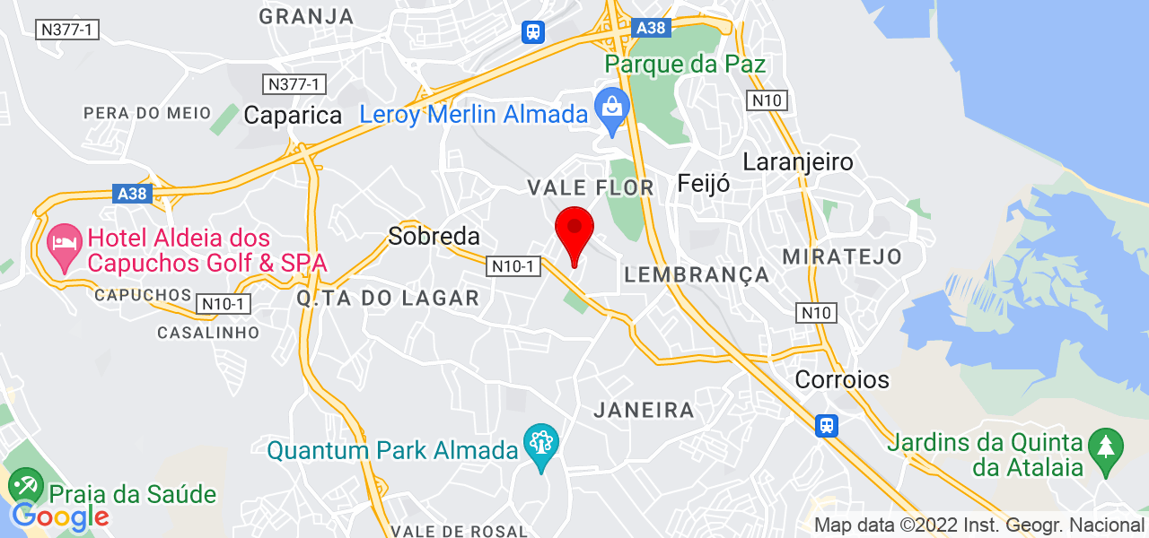 C&aacute;tia Silva - Setúbal - Almada - Mapa