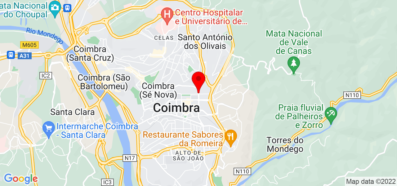 M&atilde;e Tamires Astr&oacute;loga vidente - Coimbra - Coimbra - Mapa