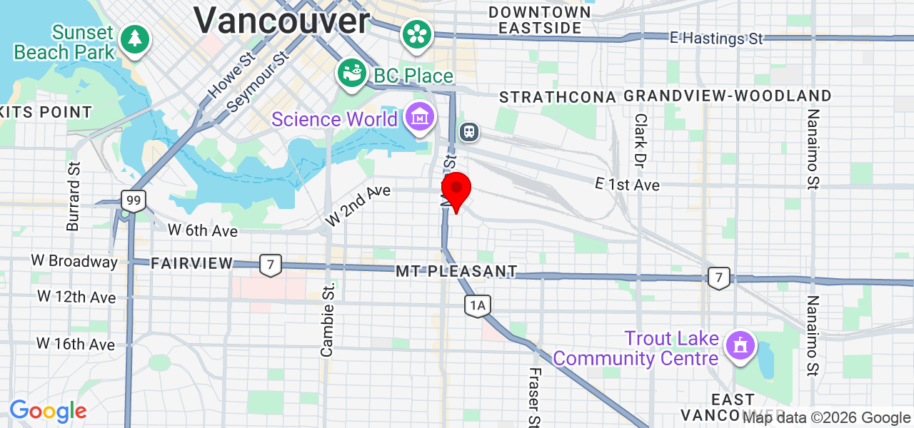 Kim Kosta Creative - British Columbia / Colombie Britanique - Greater Vancouver - Map