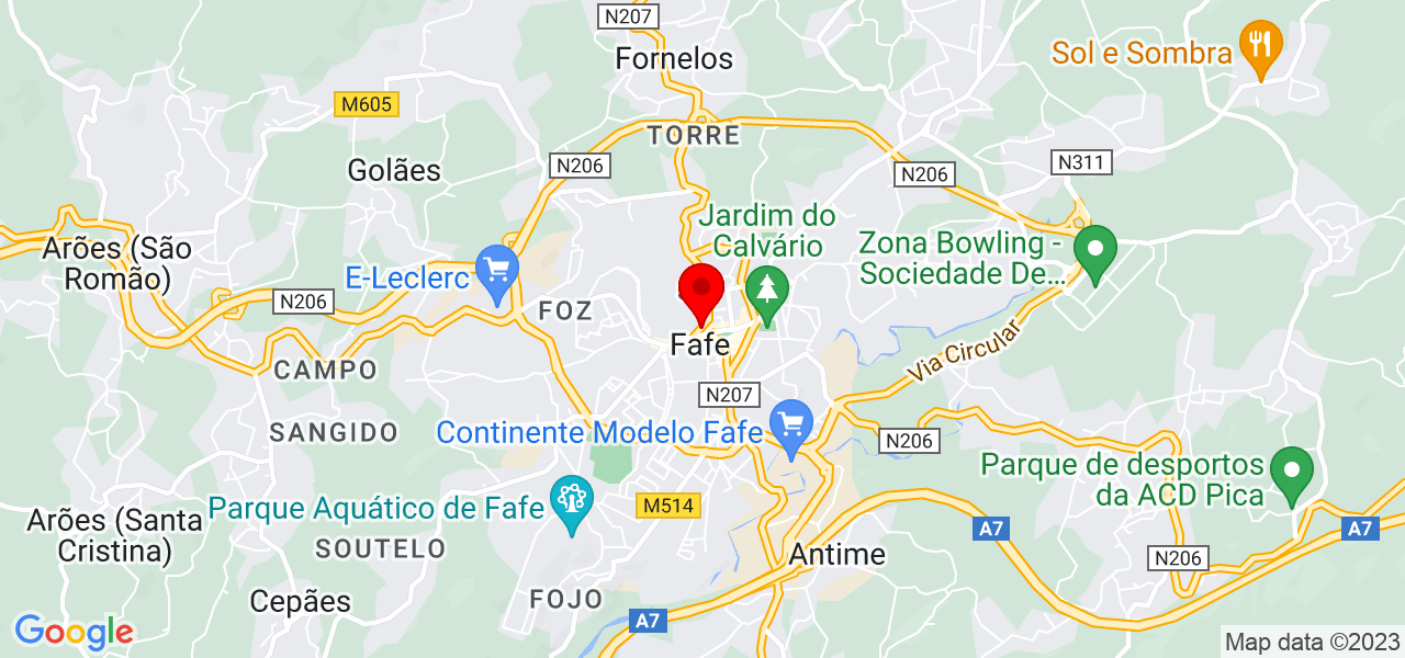 Sandra Regina - Braga - Fafe - Mapa