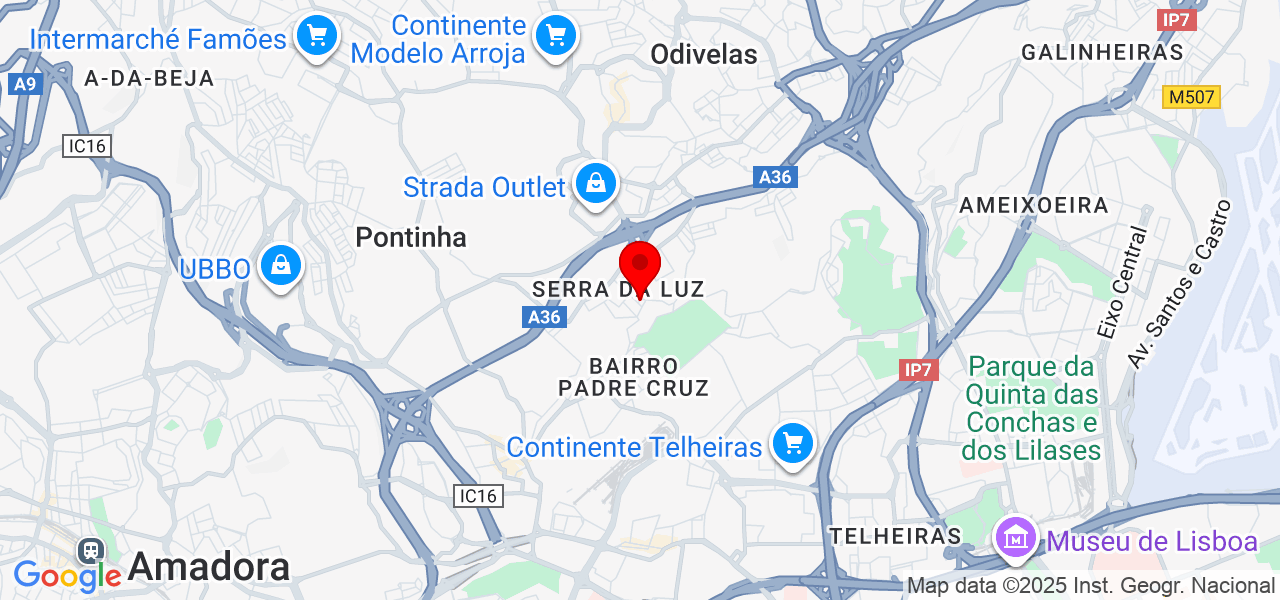 Senhora Santiago - Lisboa - Odivelas - Mapa
