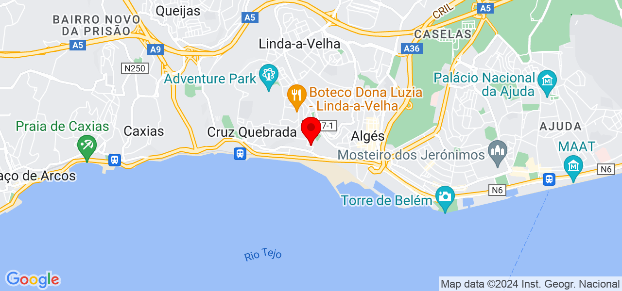 Conex&atilde;o mudan&ccedil;as - Lisboa - Oeiras - Mapa