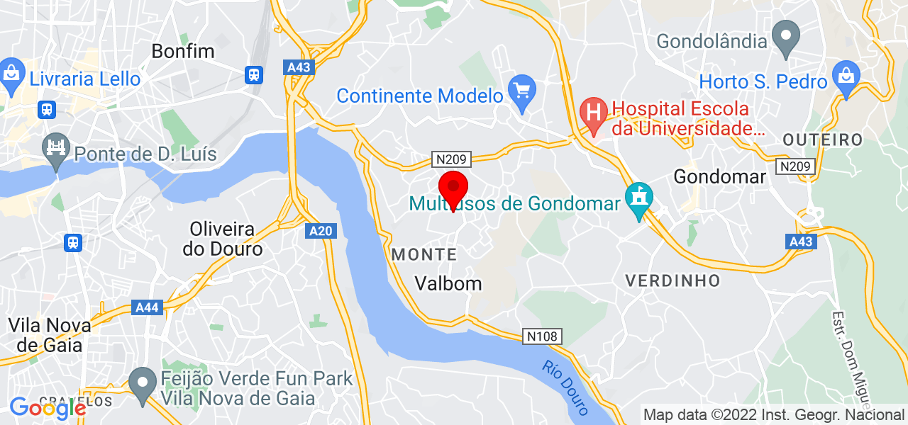 Tiago Silva - Porto - Gondomar - Mapa